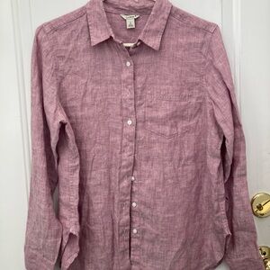 L.L. Bean Mauve Linen Shirt